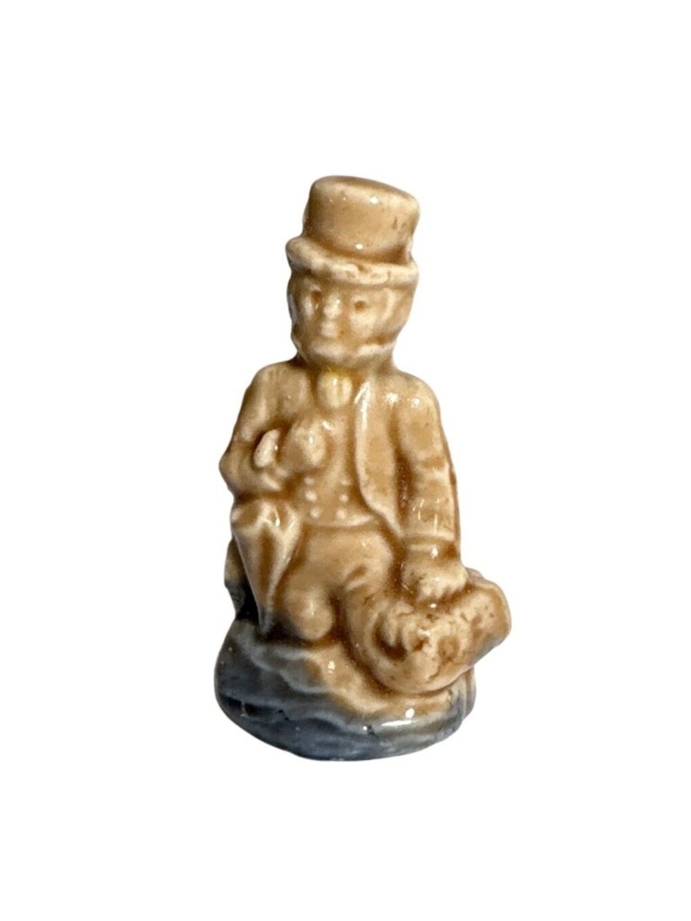 Wade Whmsies Figurine Dr. Foster Collectible Porcelain Figure Brown Blue England